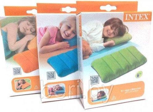INTEX 68676 Надувная детская подушка "Kids" (43х28х9 см), 3 цвета, интекс - фото 3 - id-p100378705
