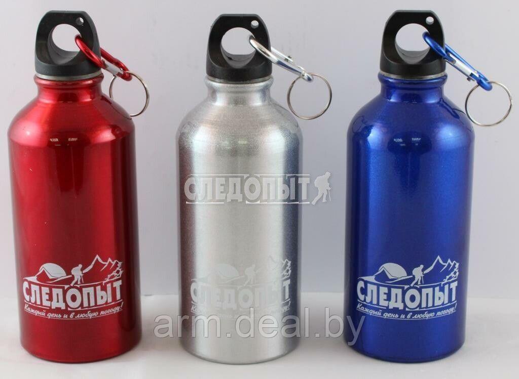 Бутылка питьевая алюминиевая с карабином, 750 мл - фото 1 - id-p100395173