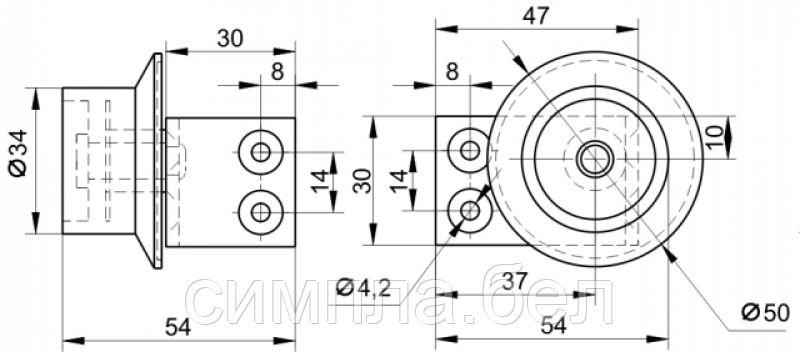 Колесная опора 193 - фото 2 - id-p100396037