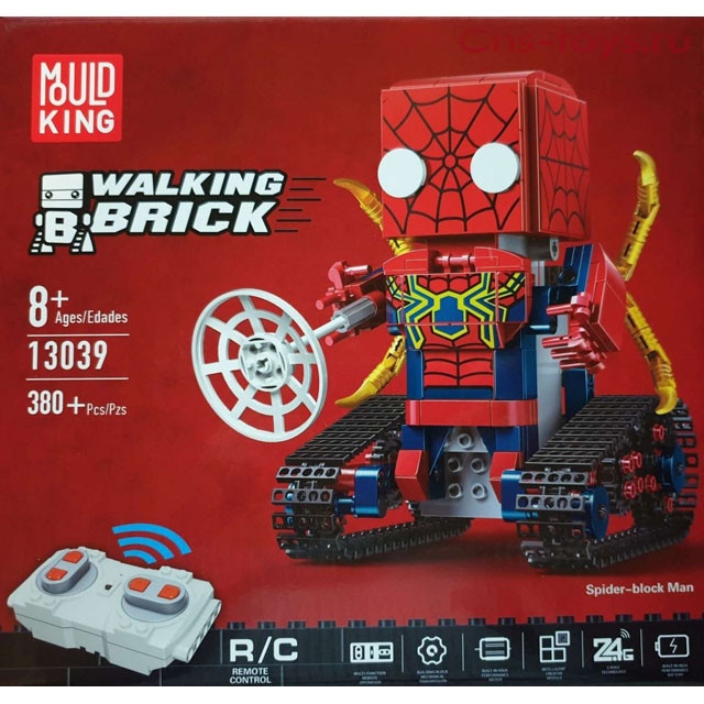 Конструктор MOULD KING 13039 Spider-Man Человек-Паук с ДУ (аналог LEGO Technic/BrickHeadz 41497) 380 деталей - фото 3 - id-p100400443