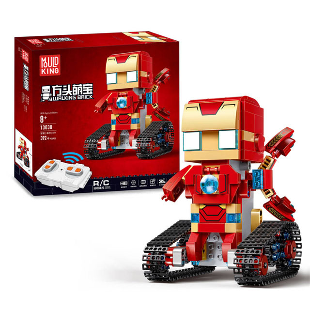 Конструктор MOULD KING 13038 Iron Man Железный Человек с ДУ (аналог LEGO Technic/BrickHeadz 41604) 392 детали - фото 1 - id-p100400989