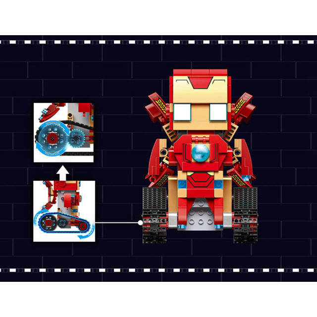 Конструктор MOULD KING 13038 Iron Man Железный Человек с ДУ (аналог LEGO Technic/BrickHeadz 41604) 392 детали - фото 4 - id-p100400989