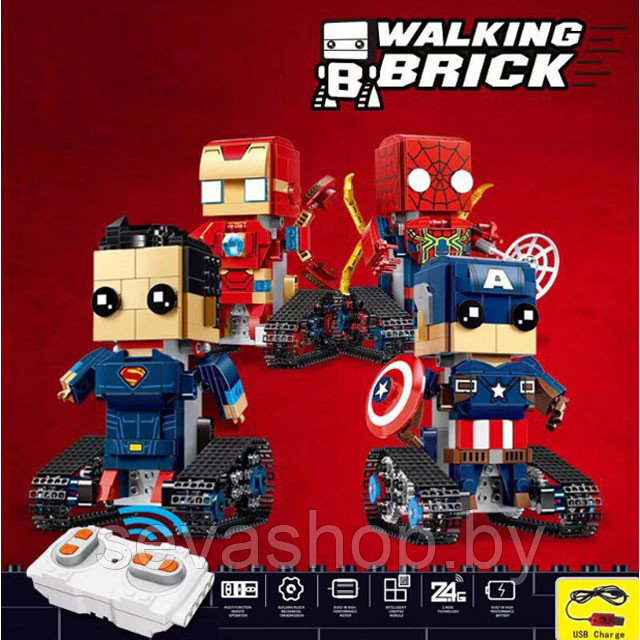 Конструктор MOULD KING 13038 Iron Man Железный Человек с ДУ (аналог LEGO Technic/BrickHeadz 41604) 392 детали - фото 5 - id-p100400989