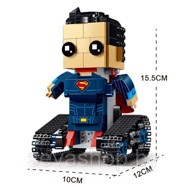 Конструктор MOULD KING SuperMan 13040 Супермен с ДУ (аналог LEGO Technic/BrickHeadz 41610) 354 детали - фото 2 - id-p100401026