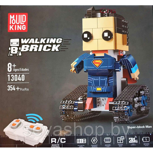 Конструктор MOULD KING SuperMan 13040 Супермен с ДУ (аналог LEGO Technic/BrickHeadz 41610) 354 детали - фото 4 - id-p100401026