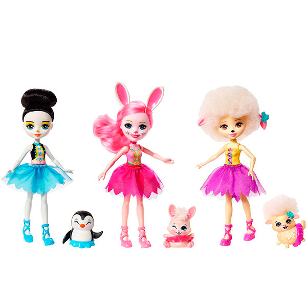 Enchantimals Mattel Enchantimals FRH55 Набор из трех кукол "Волшебные балерины"