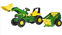 Детский педальный трактор Junior John Deere Rolly Toys