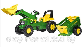 Детский педальный трактор Junior John Deere Rolly Toys