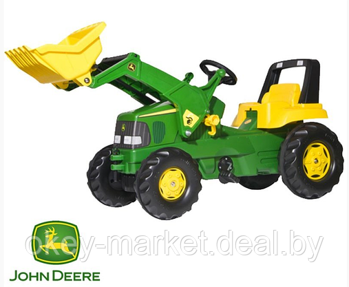 Детский педальный трактор Junior John Deere Rolly Toys, фото 2