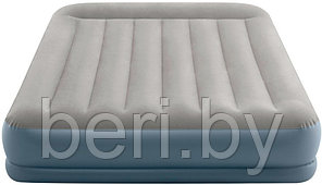 INTEX 64118 Надувной матрас Mid-Rice Airbed 203*152*30, насос и сумка в комплекте, интекс