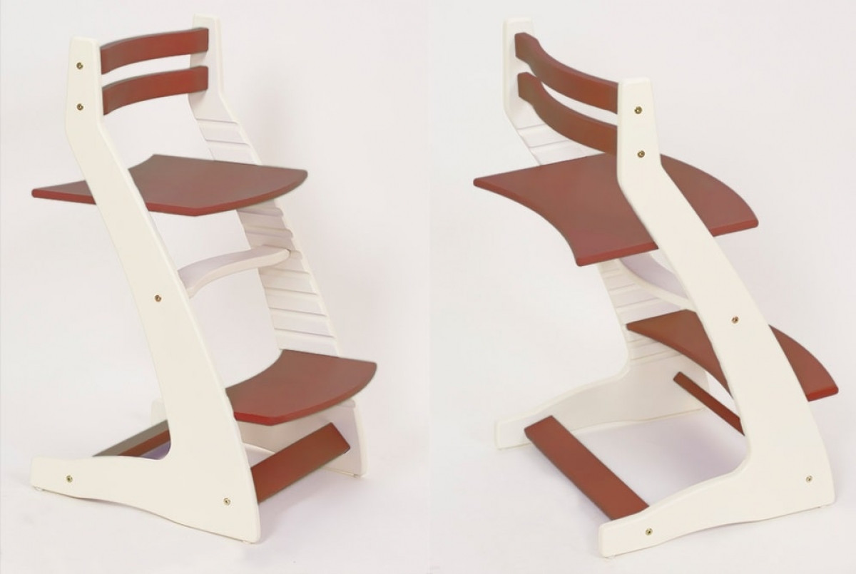 Детский регулируемый стул «ВАСИЛЁК» ВН-01 (бело-коричневый) - фото 2 - id-p100426476
