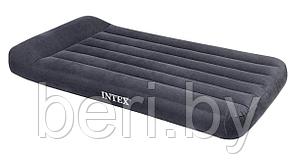 INTEX 66779 Надувной матрас  Classic 99x191x30, с насосом, специальный клапан, с подголовником, интекс