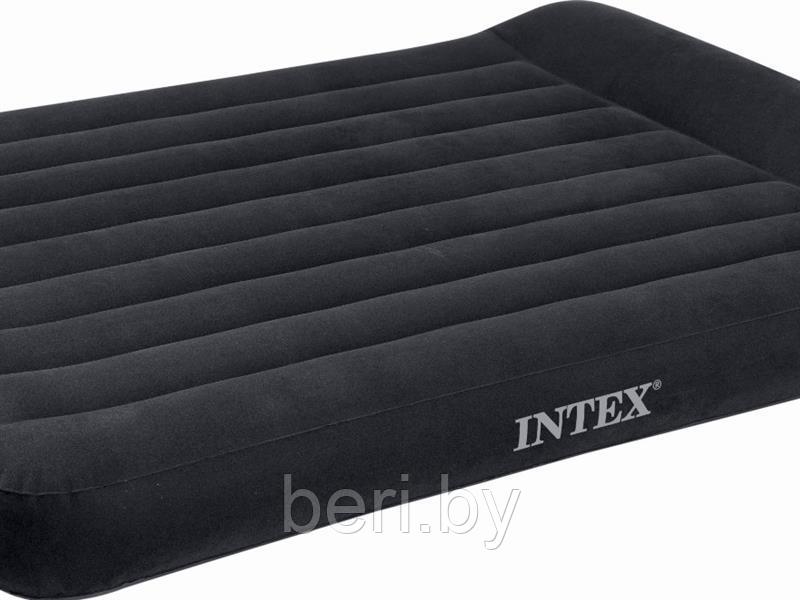 INTEX 66781 Надувной матрас Classic 203*152*30, с насосом, специальный клапан, с подголовником, интекс - фото 2 - id-p100433046