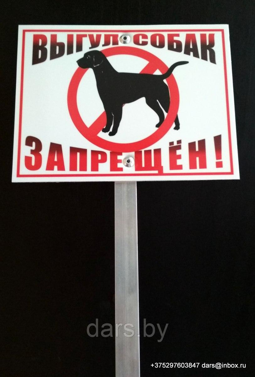 Табличка Выгул собак запрещен - фото 6 - id-p38122916
