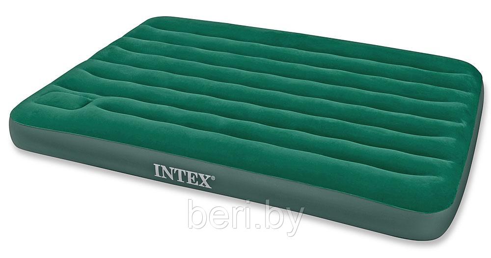 INTEX 66928 Надувной матрас Downy 137*191*22 со встроенным ножным насосом интекс - фото 4 - id-p100433632