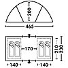 Палатка FHM "Cassiopeia 4" кемпинговая Синий/Серый -, фото 2