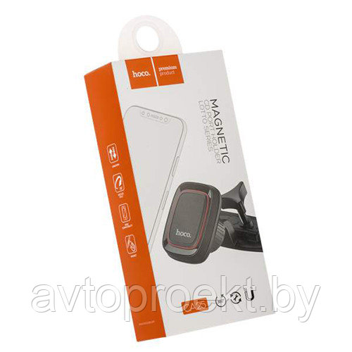 Автомобильный держатель для телефона в CD слот магнитный Hoco CA25 - фото 3 - id-p100433793