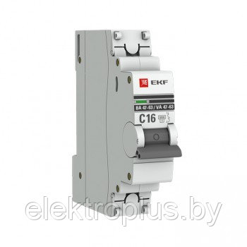 Автоматический выключатель ВА 47-63 6kA 1P (B) EKF PROxima - фото 4 - id-p72256930