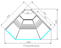 Холодильная угловая витрина Полюс G120 VM-5 (внешний угол, динамика)