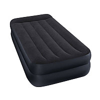 INTEX 64122 Надувная кровать PILLOW REST RAISED BED 99*191*42 см встроенный электронасос интекс