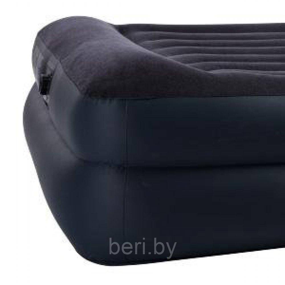 INTEX 64124 Надувная кровать PILLOW REST RAISED BED 152*203*42 см встроенный электронасос интекс - фото 4 - id-p100456346