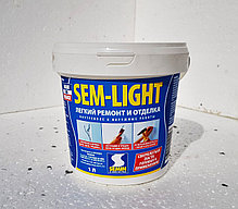 Суперлегкая, заполняющая шпатлевка для трещин, стыков Semin Sem-Light, 1 л, фото 2