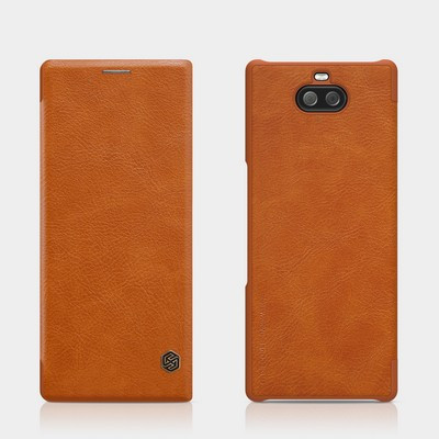 Кожаный чехол Nillkin Qin Leather Case Коричневый для Sony Xperia 10 - фото 4 - id-p100479886