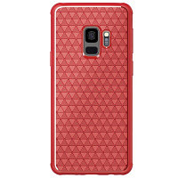 Перфорированный силиконовый чехол Nillkin Weave TPU Case красный для Samsung G960 Galaxy S9