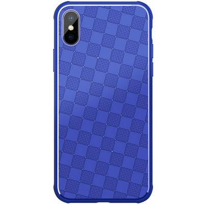 Перфорированный силиконовый чехол Nillkin Weave TPU Case синий для Apple iPhone Xs - фото 1 - id-p100479905