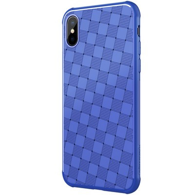 Перфорированный силиконовый чехол Nillkin Weave TPU Case синий для Apple iPhone Xs - фото 3 - id-p100479905