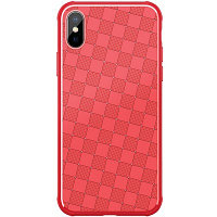 Перфорированный силиконовый чехол Nillkin Weave TPU Case красный для Apple iPhone Xs