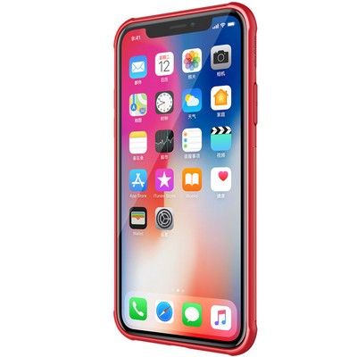 Перфорированный силиконовый чехол Nillkin Weave TPU Case красный для Apple iPhone Xs - фото 2 - id-p100479906