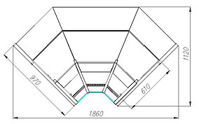 Холодильная угловая витрина Полюс GC95 VM-6 (ВХСу-2 Carboma GC95 внутренний 90)