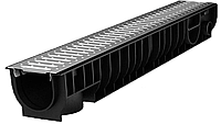 Лоток Ecoteck STANDART 100.125 h129 с решеткой стальной, кл.А15