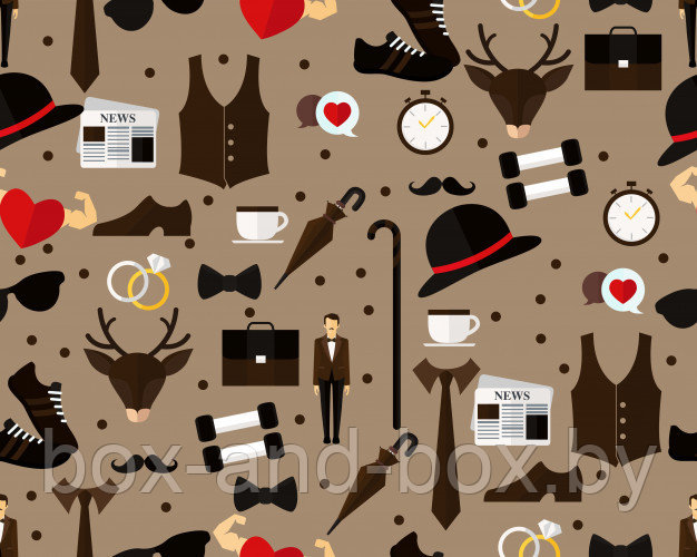 Коробка "Джентельмен" размер 7*7*7см