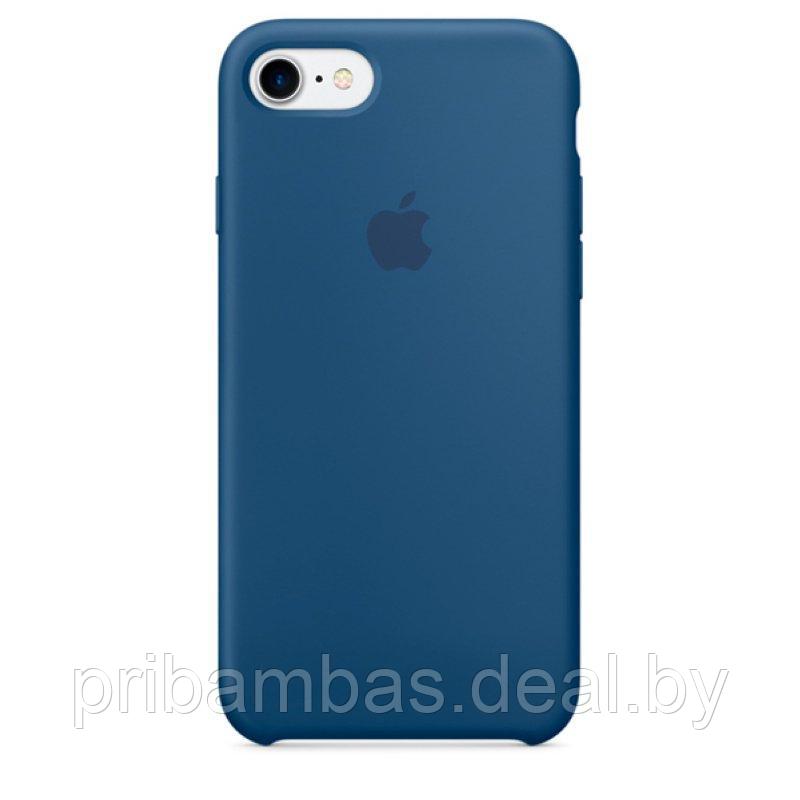 Чехол Silicone Case для Apple iPhone 7, 8, SE 2020 Синий - фото 1 - id-p68667315