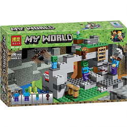 Конструктор Bela 10810 My World Пещера Зомби (аналог Lego Minecraft 21141) 250 деталей
