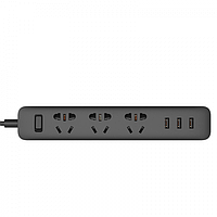 Удлинитель Хiaomi 3 розетки, 3-USB (Чёрный, Белый)