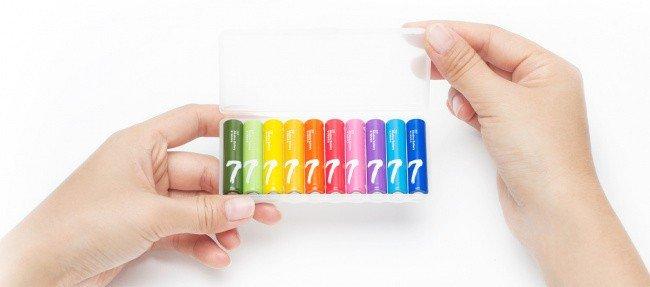 Алкалиновые батарейки Xiaomi ZI7 AAA LR03 Rainbow - фото 2 - id-p91367876