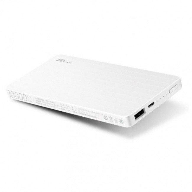 Портативное зарядное устройство Xiaomi Zmi power bank 10000mah fast charge Black, White - фото 1 - id-p89533710