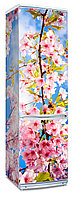 Наклейка на холодильник "Цветущая вишня на фоне неба"