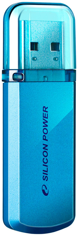 USB Flash Silicon-Power Helios 101 Blue 64GB (SP064GBUF2101V1B) - фото 1 - id-p100690768