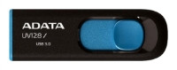 USB Flash A-Data DashDrive UV128 Black/Blue 128GB (AUV128-128G-RBE) - фото 1 - id-p100691391