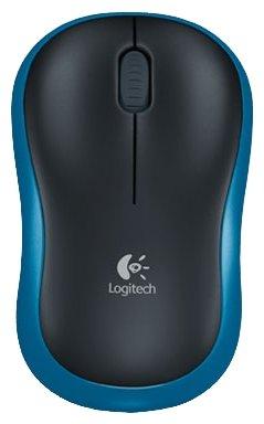 Мышь Logitech M185 (черный/синий) - фото 1 - id-p100695185