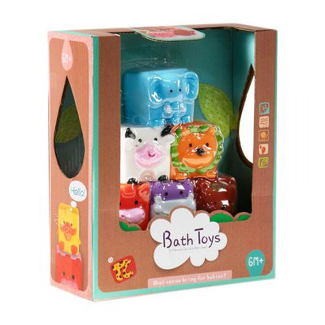 Набор резиновых кубиков-игрушек для ванной TL936 для купания - фото 1 - id-p100722454