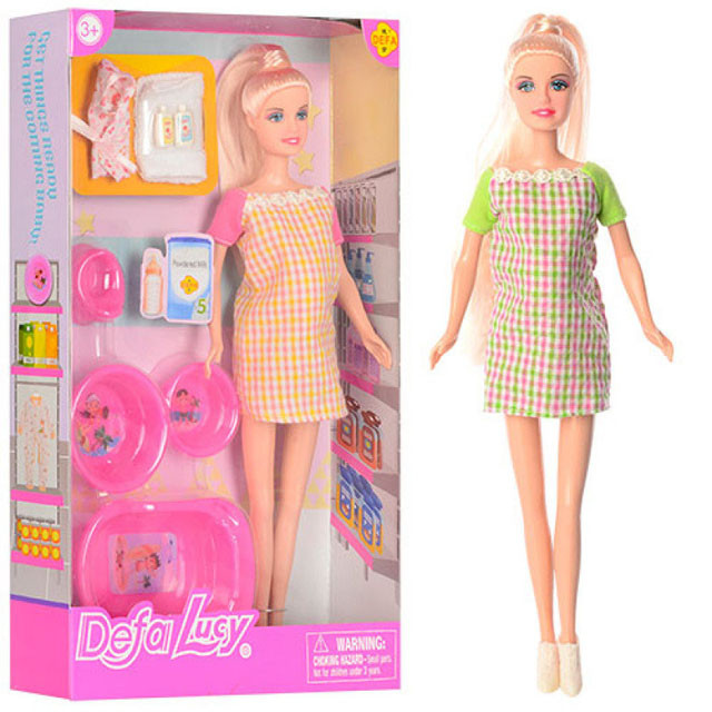 Беременная кукла Defa Lucy 8350 с малышом и аксессуарами