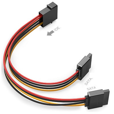 Ugreen CC-SATA-PSY кабель питания SATA molex 4pin -2x SATA 15pin - фото 2 - id-p100723071