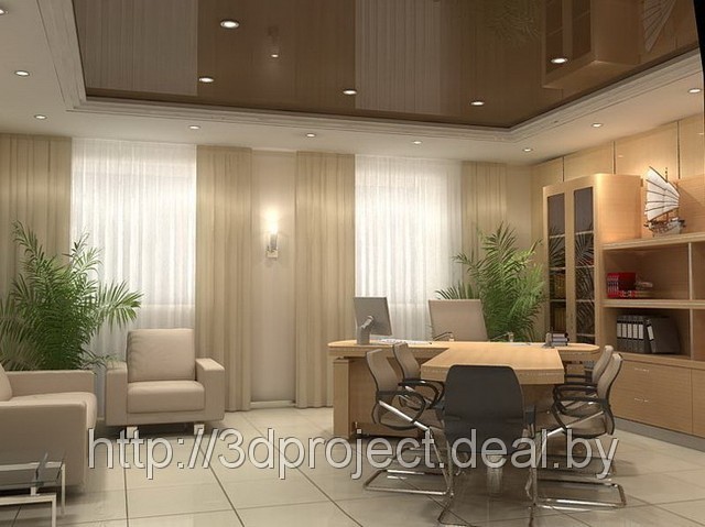 Дизайн интерьера кабинета руководителя -дизайн проект, дизайн интерьера в Минске. Цены,стоимость - фото 2 - id-p503946