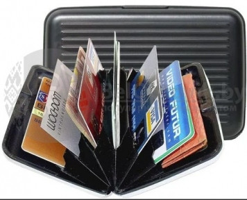 Кардхолдер (визитница) Security Wallet Card Wallet с RFID защитой банковских карт от интернет-мошенников Серый