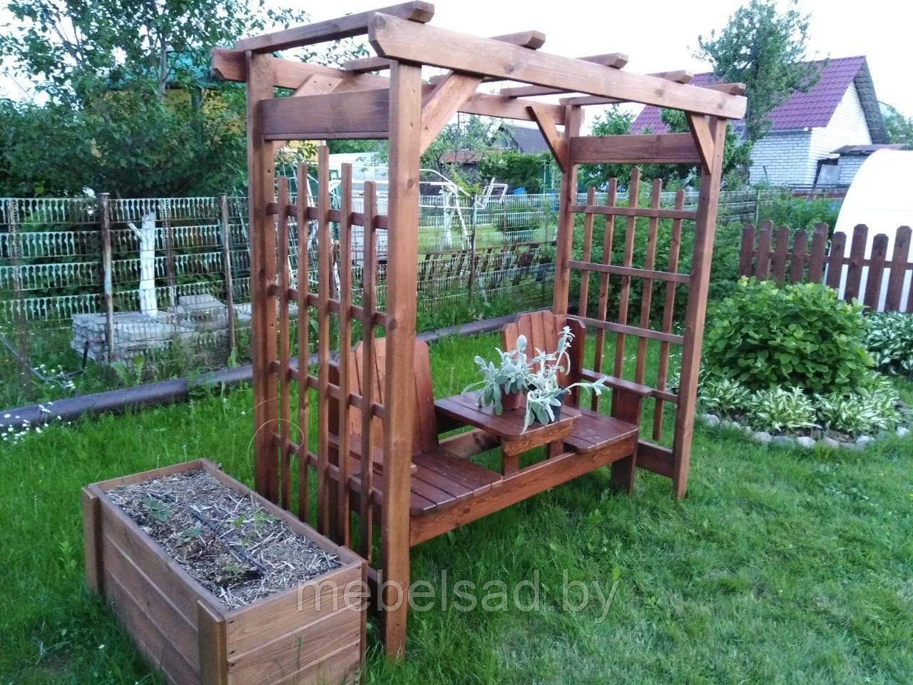 Пергола-арка садовая из массива сосны "Крокус": продажа, цена в Минске ...
